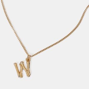 Letter "W"  Pendant Necklace